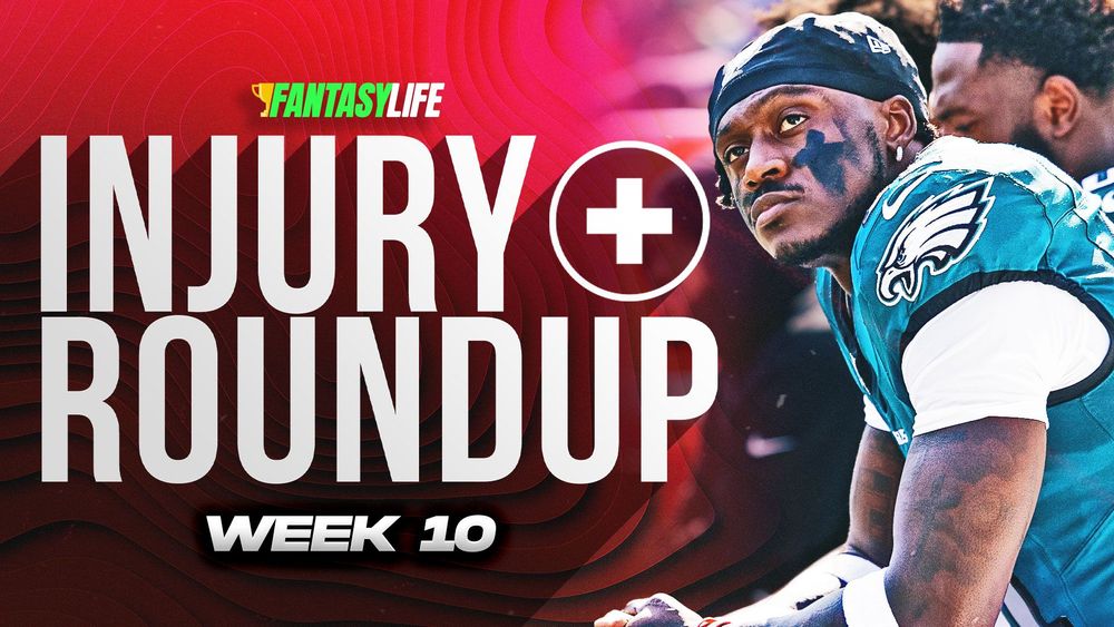 Week 10 Fantasy Football Injury News: AJ Brown, Trevor Lawrence, Christian McCaffrey, and More