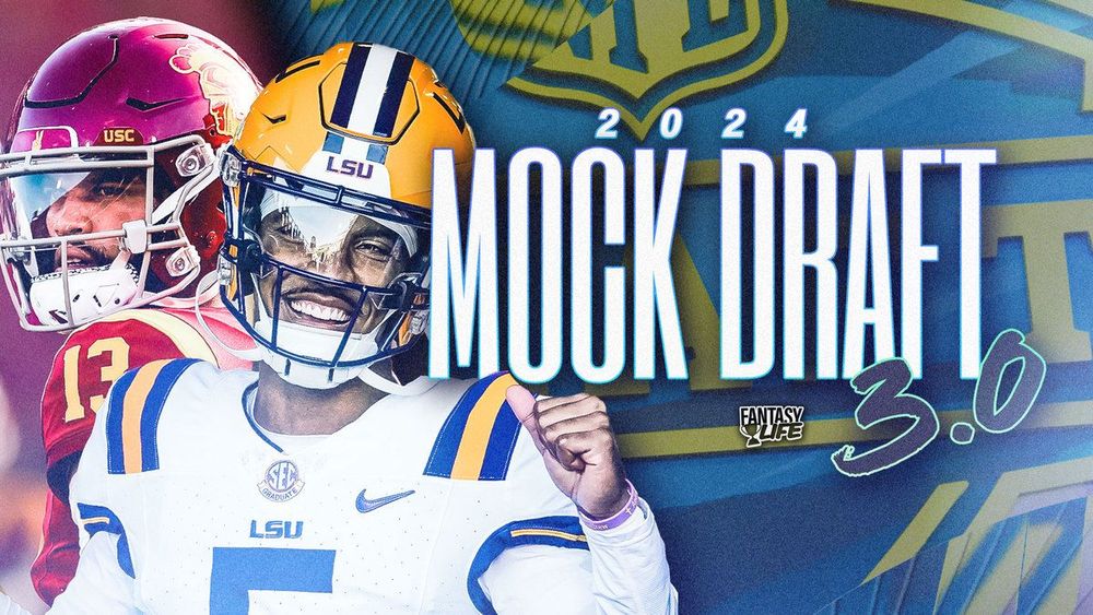 2024 NFL Mock Draft v3. Jayden Daniels is the QB2 in a loaded class.